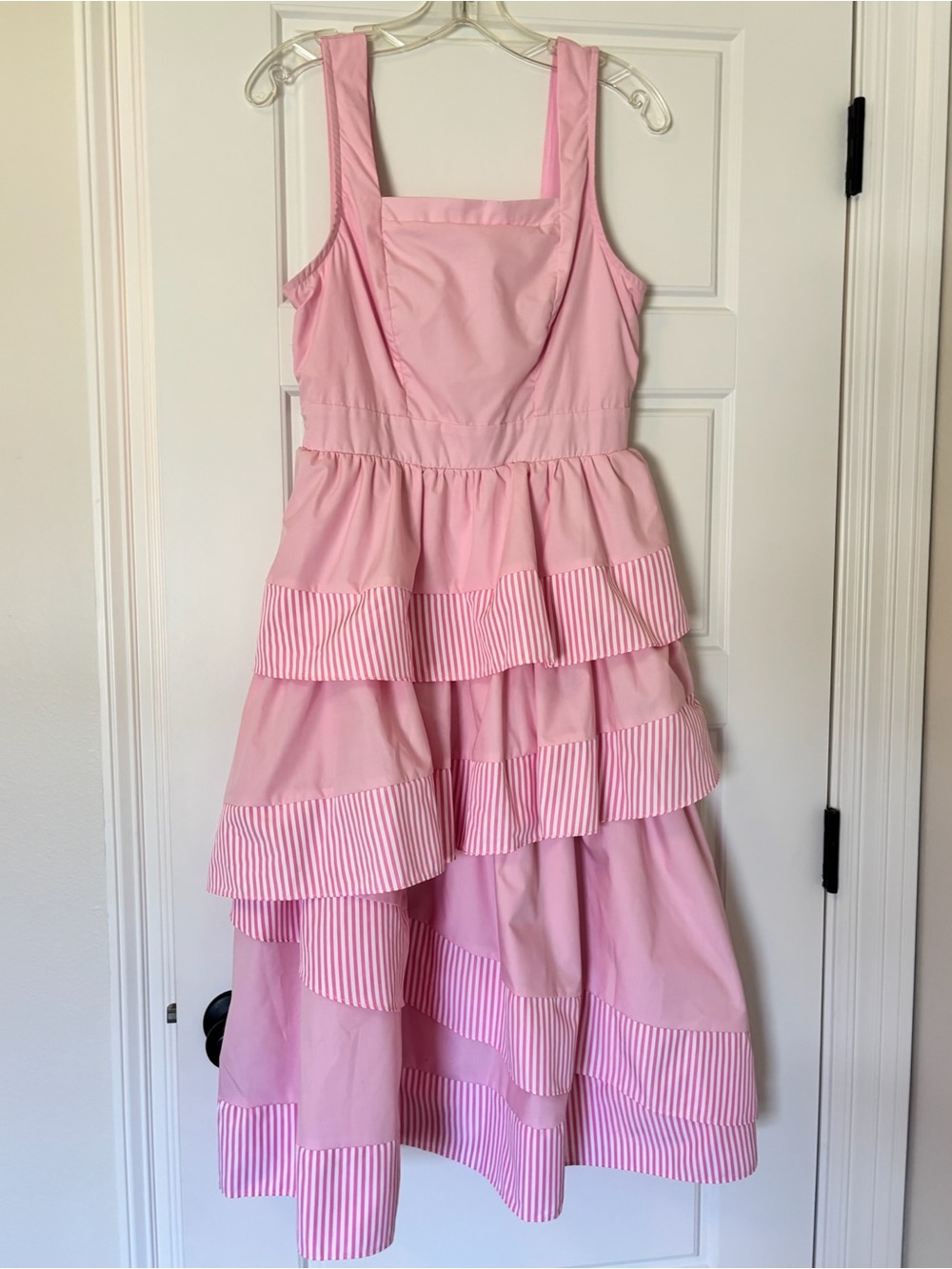entro Soft Pink Smocked Bodice Dress